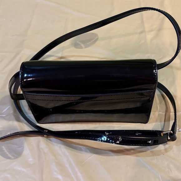 NWOT Sam Edelman Black Patent Leather Handbag - Picture 2 of 5